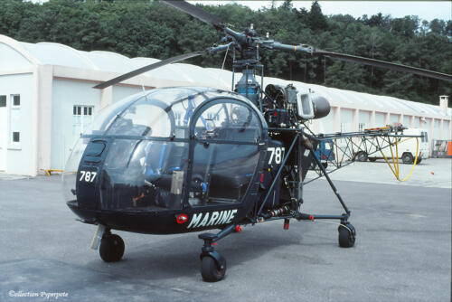 Alouette II n°787, Lann Bihoué avant transfert au MAE