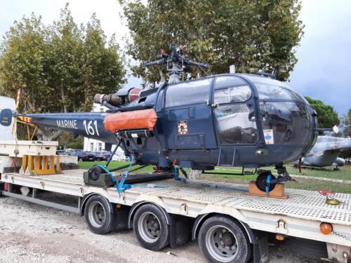 Alouette III n°100 (161), arrivée à l'ETAN, Hyères (JC. Duchesne, 18-9-2024)