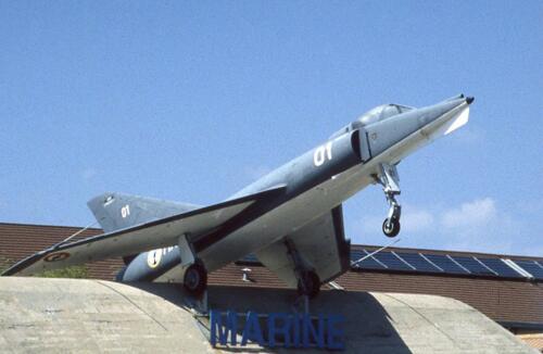 Etendard IV M n°01 (BAN Rochefort, (08.1999) (aujourd'hui en extérieur du hangar St Trojan, Anaman)