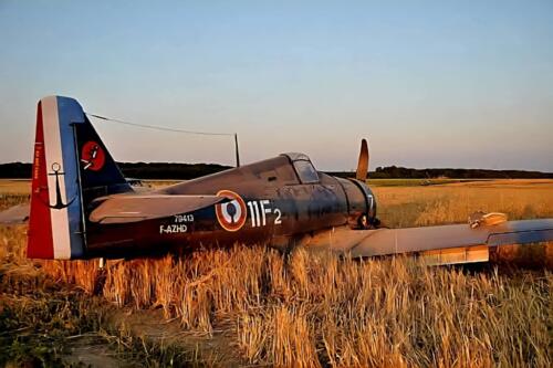 T6-Hellcat 11F-2 accidenté en 2017, ne restera pas aux couleurs aéro. (fb)